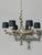 Hollywood Regency Modern Hollywood Regency Style Gilt Metal 6 Arm Chandelier With Giltwood Tassel For Sale - Image 3 of 7