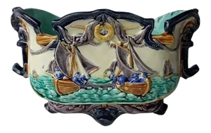 Majolica Nautical Jardiniere Onnaing, circa 1880