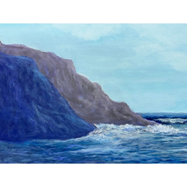 Early 21st Century Ruth Rediger "Wavey Waves" Oil Painting, Signed For Sale - Image 5 of 12