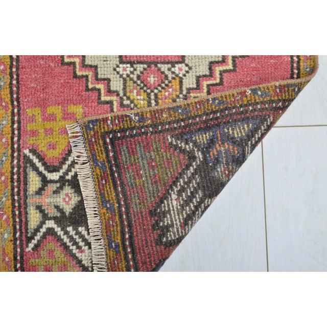 1960s Turkish Handmade Vintage Red Rug For Sale - Image 5 of 6