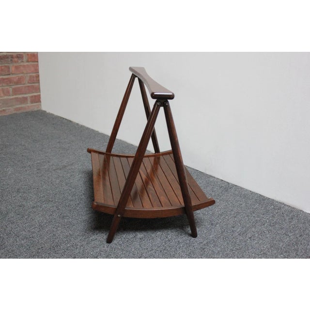Vintage Yugoslavian Nasco Stained Beechwood Collapsible Magazine Rack For Sale - Image 13 of 13