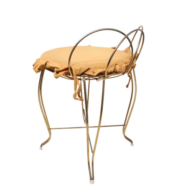 Hollywood Regency Vanity Stool For Sale In New York - Image 6 of 9