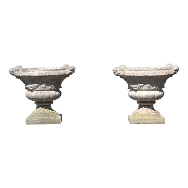 Early 20th Century Garden Planters, Set of 2 For Sale