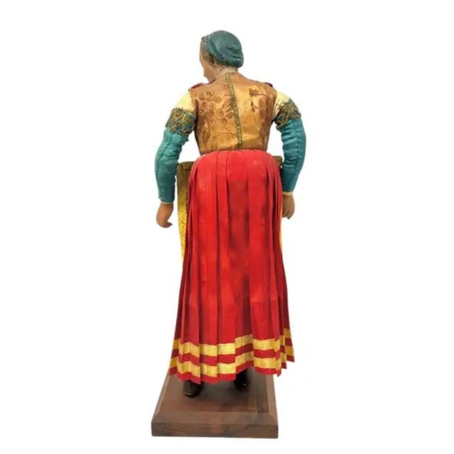 18th Century 18th Century Neapolitan Crèche Figure, Polychromed Terracotta, Italy For Sale - Image 5 of 11