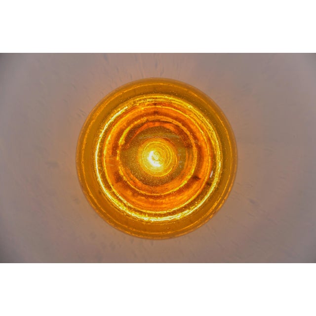 Amber Gold Wall Lamps with Air Bubbles, 1960s, Set of 2 For Sale - Image 9 of 10