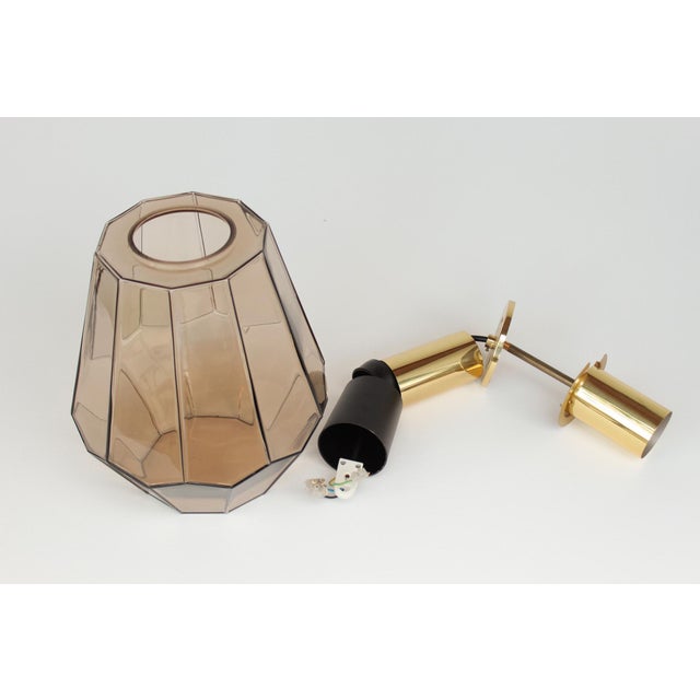 Geometric Smoked Glass Pendant Light from Limburg, 1970s For Sale - Image 4 of 15