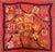 Contemporary HERMES MÉCANIQUE des IDÉES red silk scarf designed Henry Christine 2004 France For Sale - Image 3 of 14