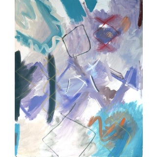 1980s Modern Argyle Abstract Painting by DS Silver For Sale