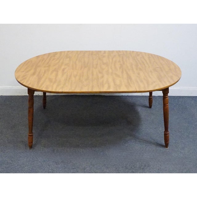 American Tell City Furniture Solid Hard Rock Maple 65" Oval Dining Table For Sale - Image 3 of 11