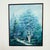 Textile Vintage Signed E. Dutcher Birch Landscape Painting in Blue-Green Tones For Sale - Image 7 of 8