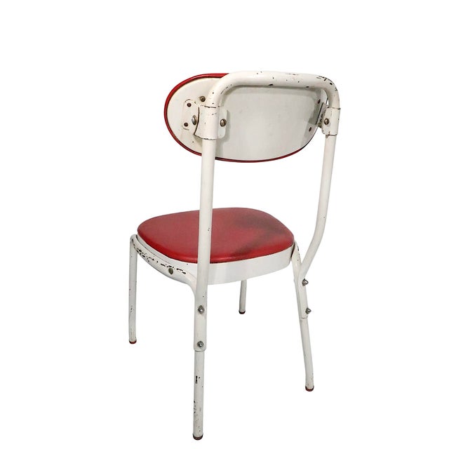 Mid Century Industrial Westinghouse Cosco Mangle Chair With Adjustable Back Rest Circa 1950s For Sale In New York - Image 6 of 12