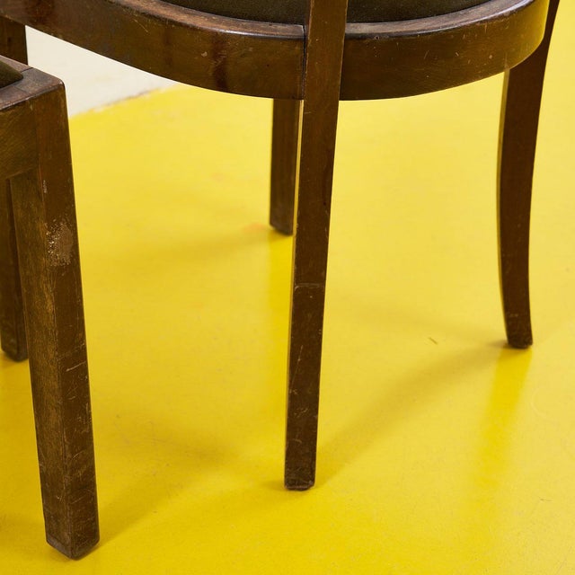 Set of Chairs in Wood and Vienna Straw, 1950s For Sale - Image 9 of 13