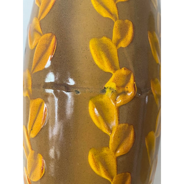 1960s Pair of 1970s Glazed Leaf Vases by Zamoar Metalworks For Sale - Image 5 of 9