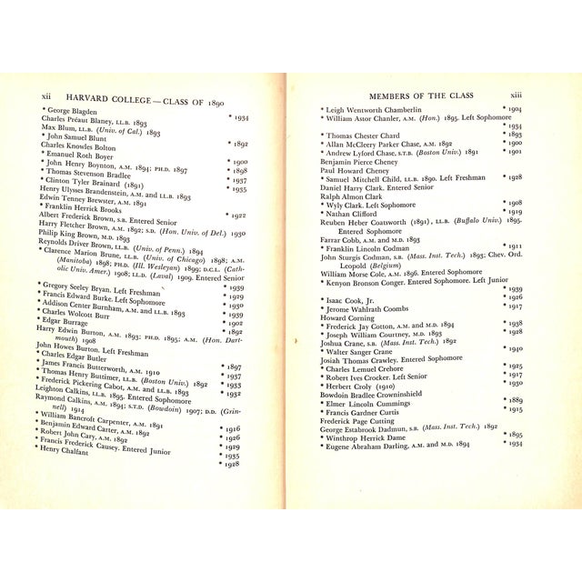 Harvard College Class of 1890 Fiftieth Anniversary For Sale - Image 4 of 5