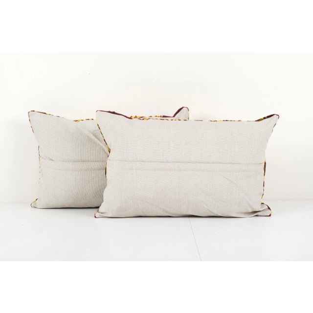 Turkish Yellow Velvet Pillow Cover - a Pair For Sale - Image 4 of 5