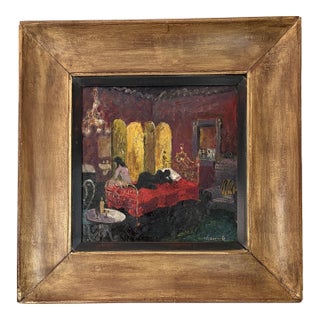 Emrich Nicholson (American, 1913-2001) Oil on Canvas Figural Painting For Sale
