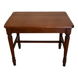 Early 20th Century Vintage Stanley Furniture Mahogany Wood Piano Bench For Sale
