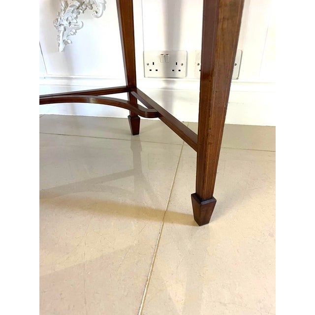 Antique Edwardian Mahogany Freestanding Inlaid Cylinder Desk by Maple & Co. London, 1900s For Sale - Image 16 of 18