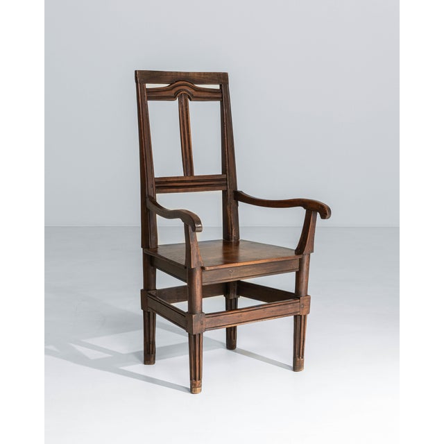 19th Century French Neoclassical Walnut Armchair For Sale In Greensboro - Image 6 of 18