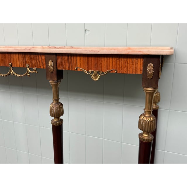 Vintage Italian Console with Marble Top, 1960s For Sale - Image 4 of 11