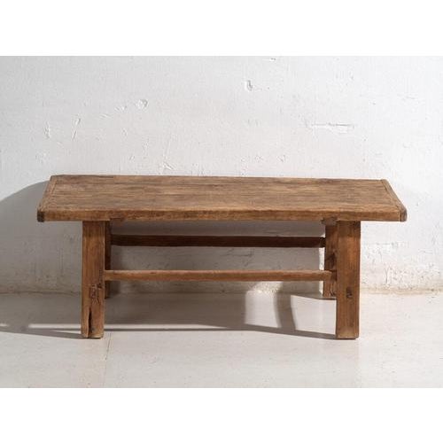 Low Antique Chinese Qing Dynasty Kang Table in Pine For Sale - Image 5 of 9