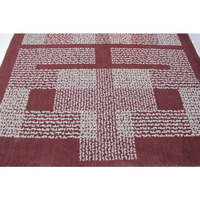 Mid-Century Modern Mid-Century Geometric Rug For Sale - Image 3 of 6