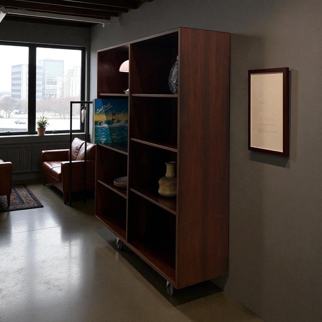 Danish Rosewood Model No. 6 Bookcase from Omann Junior, Denmark, 1960s For Sale - Image 4 of 9