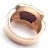Red Cartier Santos Dumont Bull's Eye Quartz Rose Gold Ring, Size 7.25 For Sale - Image 8 of 10