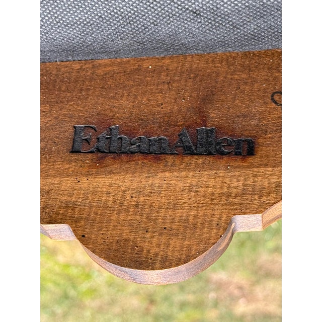 Brown Late 20th Century Ethan Allen Queen Anne “Classic Manor” Dining Chairs - Set of 8 For Sale - Image 8 of 12