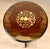 Vintage Italian Rococo Floral Marquetry Fruitwood Round Side Table For Sale - Image 4 of 9
