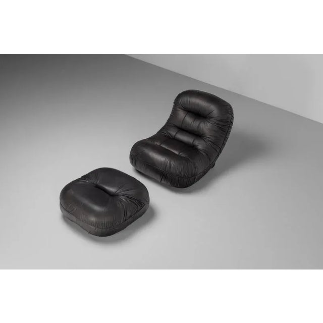Set of Tumble Chair and Ottoman by Adriano Piazzesi for Tre D, Italy, 1973 For Sale - Image 9 of 17