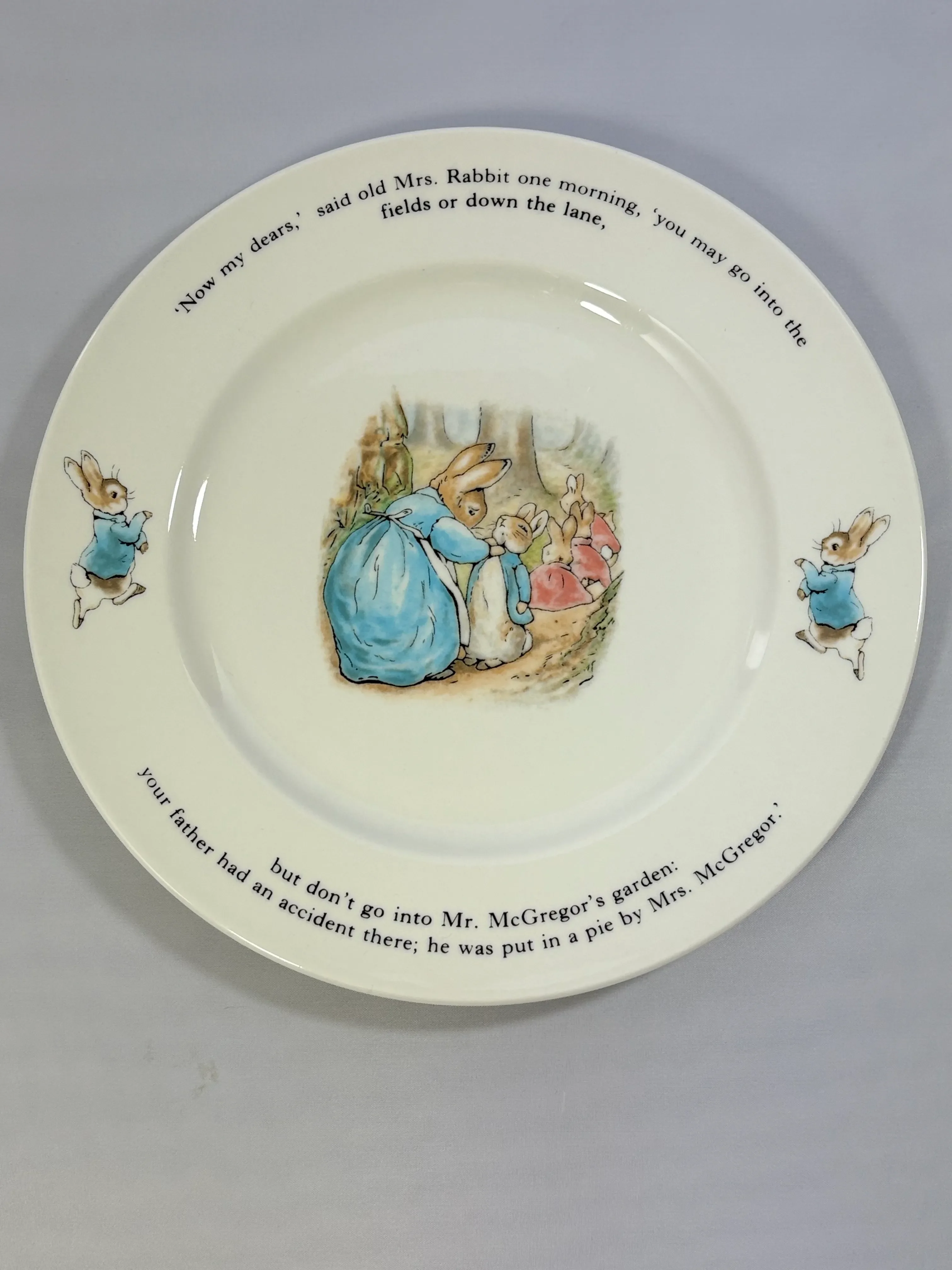 Vintage 1991 Beatrix Potter's Peter Rabbit Wedgwood 3 Piece Set