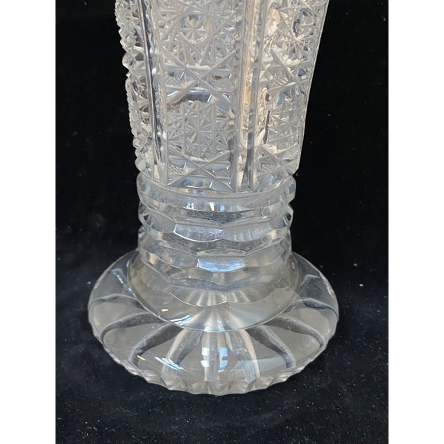 Modern Regency Crystal Vase, 1960s For Sale - Image 4 of 9