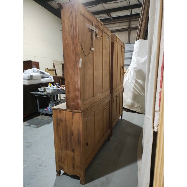 Mid 20th Century Monumental 104” French Louis XV Provincial Bibliothèque Wall Unit With Metal Grille Doors For Sale - Image 4 of 16