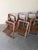 Brown Set of 8 Mid Century Modern Folding Wood Chairs – Made in Romania, 1970s For Sale - Image 8 of 10