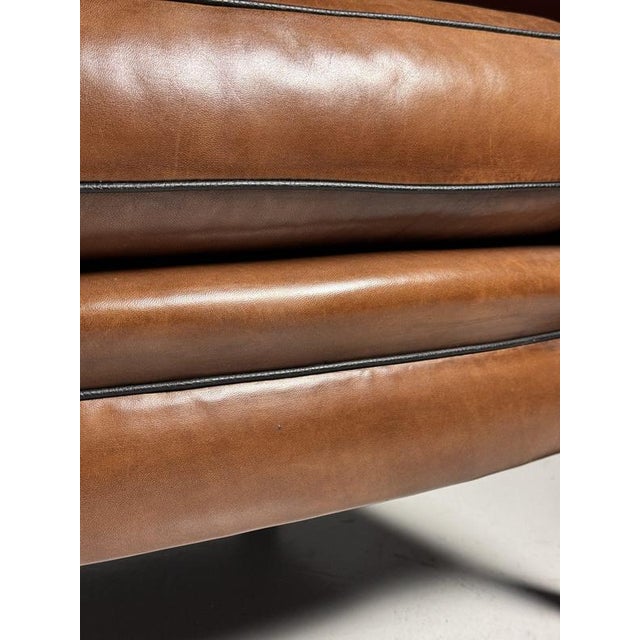 Sheep Leather Wingback Armchair For Sale - Image 10 of 17