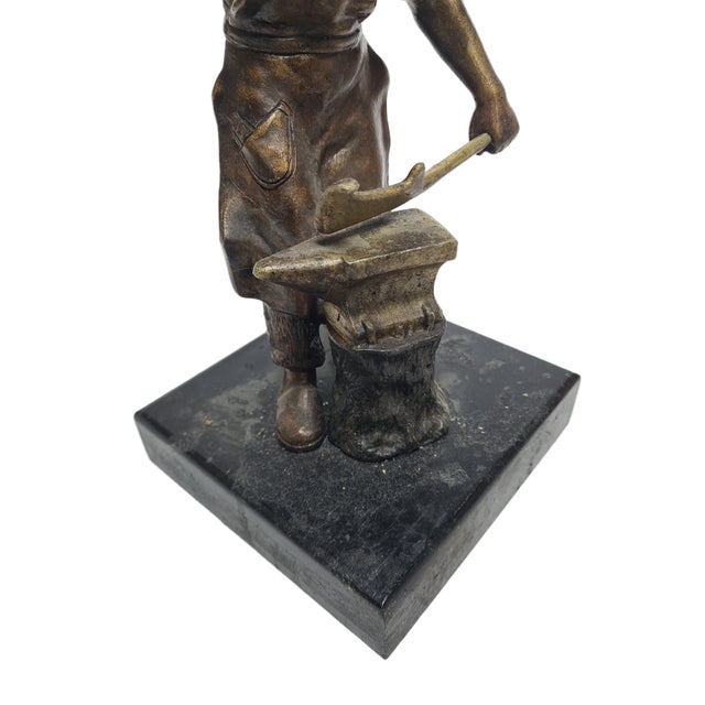 Sculpture of the Smith, Poland, 1950s For Sale - Image 3 of 17