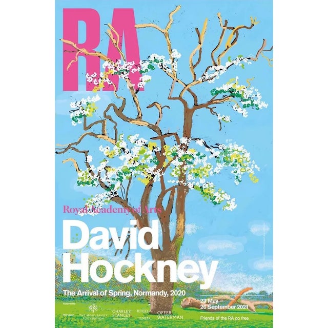 David Hockney, the Arrival of Spring, 2020, Normandy Royal Academy Exhibition Poster For Sale