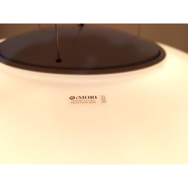 Large Pendant Light in Murano Opaline Glass, 1990s For Sale - Image 11 of 17