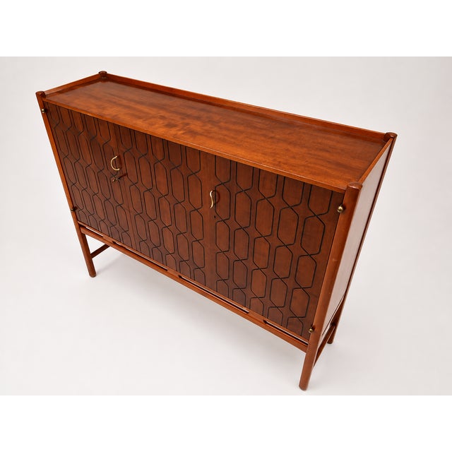 Brown Mid-Century Swedish Napoli Cabinet by David Rosén, 1953 For Sale - Image 8 of 17