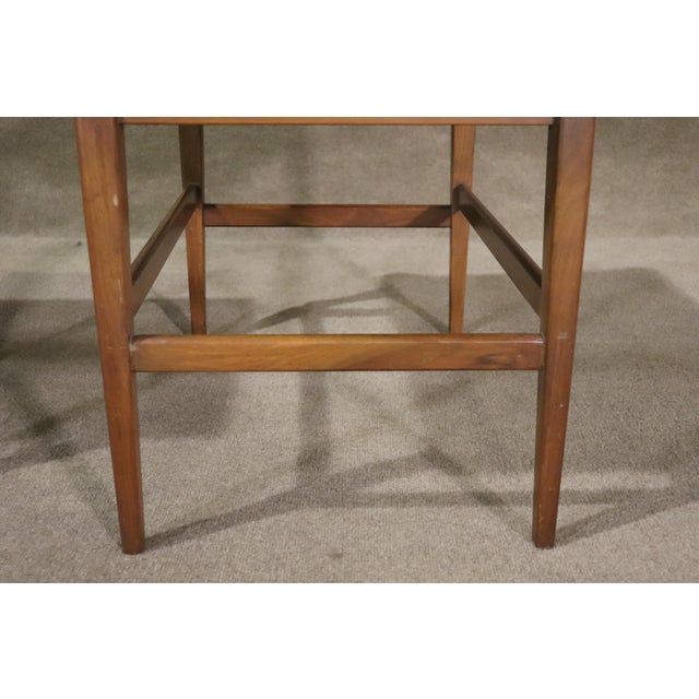 Mid 20th Century Pair of Mid-Century Walnut End Tables - 2 Pieces For Sale - Image 11 of 11