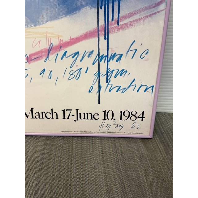 Contemporary Michael Heizer Geometric Extraction 1984 Moca Exhibition Poster, Signed For Sale - Image 3 of 12