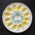 Glass Round Ceramic Oyster Shell Motif Serving Platter in Yellow and Green For Sale - Image 7 of 7