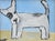 Abstract Fun Folk Art Doggie Dog Puppy Oil Painting Including the Gold Wood Frame For Sale - Image 3 of 5