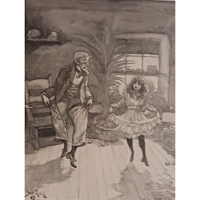 Original grayscale print from a drawing in wash by Reginald Bathurst Birch. The engraver was F. H. Wellington. The image...