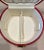 Red Vintage Wolf Leather Jewelry Box, Pebbled Red, Brand New - Never Used, Lock & Key, Mirror For Sale - Image 8 of 13