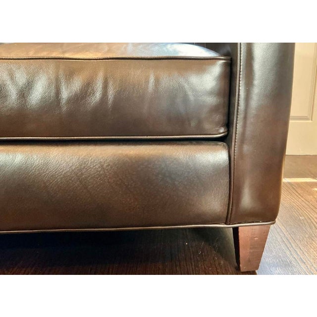 2020s Bradington Young Brown Leather Sofa For Sale - Image 5 of 7