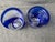 Mid 20th Century Bohemia Cut to Clear Cobalt Etched Tumblers Glasses a Pair For Sale - Image 12 of 15