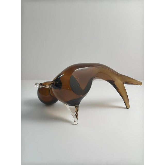 Murano Smoked Sommerso Glass Seal by V. Nason, Italy 1970s For Sale - Image 6 of 10