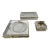 3 Piece Set of Vintage Lucite With Gold and Chrome Banded Pieces From Palm Beach 1970's For Sale